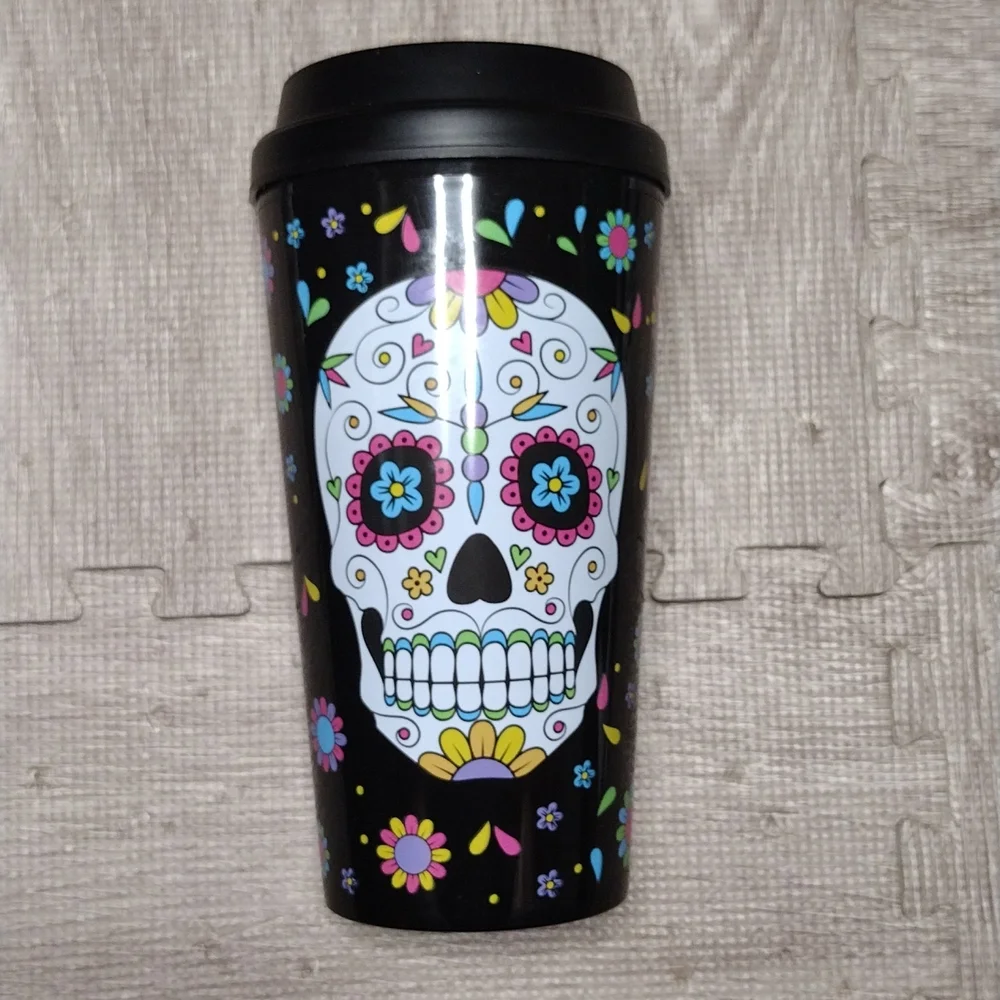 NWT Sugar Skull Travel Mug and 2 Towels Set - Picture 5 of 15